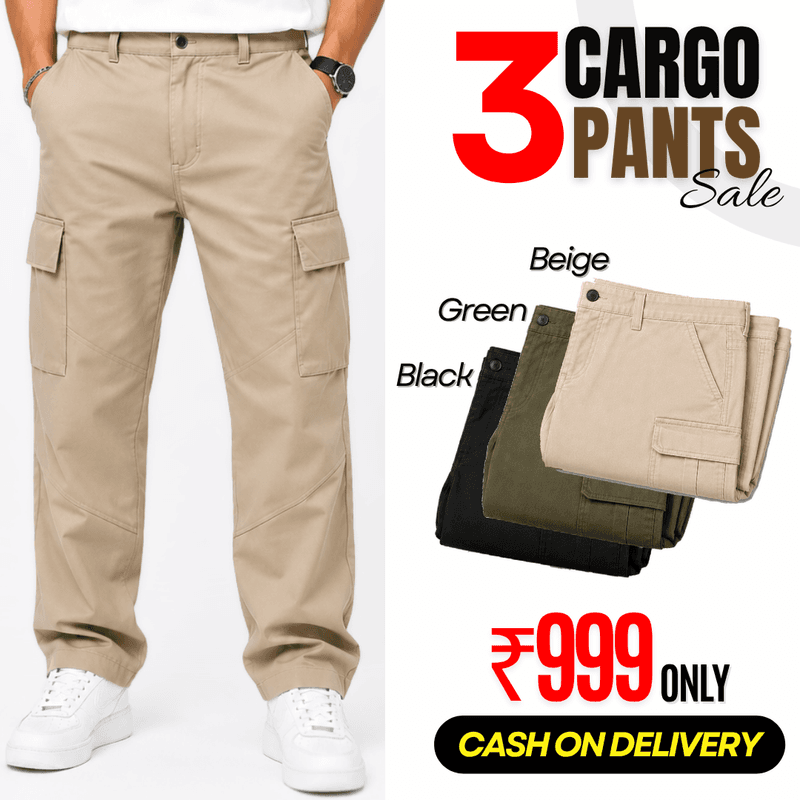 Pocket Your Style: The Ultimate Rich-Look Cargo Pack of 3
